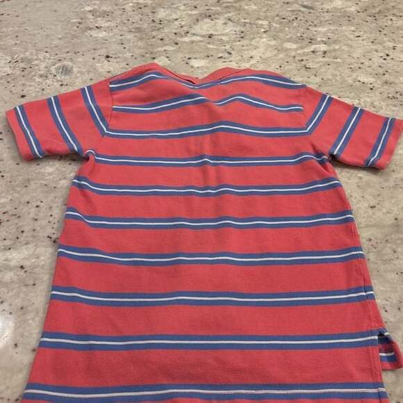 Polo Ralph Lauren Striped‎ Polo Shirt, salmon and blue, boys size 6 - Picture 4 of 4